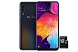 Samsung Galaxy A50 Smartphone Bundle (16.3cm (6.4 Zoll) 128GB interner Speicher, 4GB RAM, Dual sim, Android, Schwarz) + 64 GB SD-Karte | Deutsche Version