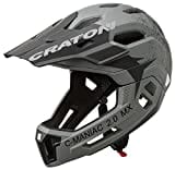 Cratoni C-Maniac 2.0 MX Fahrradhelm Fullfacehelm Downhill Freeride Kinnbügel abnehmbar (M/L (54-58 cm), Stone)