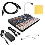 Arturia MicroFreak Vocoder Bundle Hybrid-Paraphonic Synthesizer schwarz 25 Tasten + Vocoder Mikrofon, Pig Hog MIDI-Kabel, Netzadapter, MIDI-Adapter und Liquid Audio Poliertuch