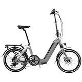 Stadtfalter E-Bike Faltrad B13SFA mit 36V & 14,0Ah Samsung Li-Ion-Akku | Extrem kompakt | Deutsche Qualitätsmarke | 20" Klapprad mit 6 Gang Shimano Kettenschaltung, Heckmotor, Scheibenbremse (grau)