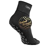 CAPAS Wasserdichte Neopren Socken, 2 mm, für Strand, Volleyball, Sanddichte Socken, Neoprenanzug, Schnorchelsocken, hält warm für Männer und Frauen (Schwarz, XL)