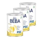 BEBA PRE Anfangsmilch von Geburt an, Babynahrung mit DHA, nur Laktose, ohne Palmöl, 3er Pack (3 x 800g)