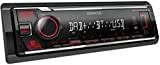 Kenwood KMM-BT408DAB - USB-Autoradio mit DAB+ & Bluetooth Freisprecheinrichtung (Soundprozessor, USB, AUX, 1 x Pre-Out 2.5 V, 4 x 50 Watt, Tastenbeleuchtung rot, inkl. DAB+ Antenne)