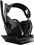 ASTRO Gaming A50 Wireless Headset + Gaming-Ladestation, 4. Generation, Dolby, ausgleichender Gaming-Sound und Stimme, 2,4-GHz-Verbindung, PS5 (HDMI-Adapter erforderlich), PS4, PC, Mac - Schwarz