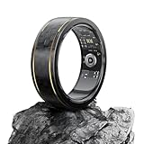 DekeFit Smart Ring Herren Damen, Fitness Ring mit 100+ Trainingsmodi, IP68, 24/7 Herzfrequenzüberwachung SpO2 Kalorien und Schlaf, Fitness Ring ist kompatibel mit IOS/Android, Größe 9, Schwarz Gold