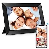 Frameo 10,1 Zoll WiFi Digitaler Bilderrahmen, 1280x800 HD IPS Touchscreen Foto Rahmen, 32GB Speicher, Automatische Rotation, Wandmontagefähig, Teilen Sie Fotos sofort von überall aus