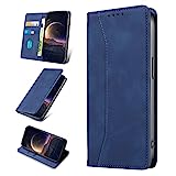 KANVOOS Handyhülle für Oppo Reno4 Z 5G / Reno 4Z 5G Hülle, Premium PU Leder Flip Klappbar Stoßfeste Schutzhülle [Kartenfächern], Wallet Case Hülle für Oppo Reno4 Z 5G / Reno 4Z 5G (Blau)