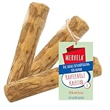 MERVELA® Kaffeeholz Kaustab | Kauspielzeug für Hunde | langlebiger Holzknochen für Kauspass & Kauvergnügen | 100% natürlich | langanhaltende Beschäftigung (XL, 3 Stück)