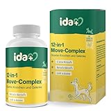 ida+ - 12-in-1 Move Complex Gelenkpulver für Hunde - Mit Tierärzten entwickelt - Grünlippmuschel, MSM, Omega-3 & Teufelskralle unterstützen Hunde-Gelenke - Hohe Akzeptanz beim Hund - 160 g