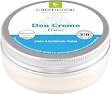 GREENDOOR Deo Creme Ohne Aluminium/Alkohol vegan 50ml – 6 Monatspack gegen Schweißgeruch, Bio Deodorant natürlich ohne Tierversuche, Naturkosmetik Aloe Vera, dezenter unisex Duft Deocreme Cremedeo