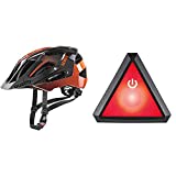 Uvex Unisex – Erwachsene Quatro Fahrradhelm, Titan - orange, 56-61 cm, S410775 & Unisex Plug-in Led Xb043 Quatro Pro Fahrradhelm, red/Black, Einheitsgröße EU