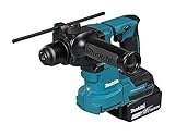 Makita DHR183RTWJ Akku-Kombihammer für SDS-PLUS 18V / 5,0 Ah, 2 Akkus + Ladegerät mit Staubabsaugung DX16 im MAKPAC