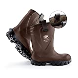 Bekina Riglite X Winterstiefel für Herren und Damen gefüttert und wasserdicht mit Stahlkappe und Stahlsohle, rutschfest, leichte Arbeitsstiefel für Landwirtschaft und Industrie, braun, EU 46