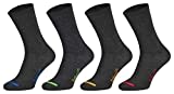 Tobeni 8 Paar Damen Herren Baumwollsocken Komfortbund ohne Gummi Businesssocken Atmungsaktiv Unisex Farbe Anthrazit farbige Spitze Grösse 39-42