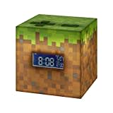 Minecraft Grasblock Digitaler Wecker - Offiziell lizenziert, Leuchte, spielt offizielle Spielmusik, Schlafzimmerdeko für Minecraft-Gamer