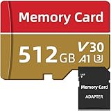 senmanber Speicherkarte 512 GB Hohe Geschwindigkeit Mini TF-Karte Wasserdicht Memory Card Große Kapazität TF Card 512 GB für Smartphones/Tablets/Kameras/Dash Cams, mit Adapter