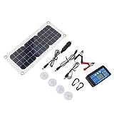 Solarpanel-Set, 30 W, tragbares Solarpanel, 18 V, 5 V, USB, Dual-Ausgang, 12 V, 24 V, Controller-Set, monokristallines Solarpanel-Set für Outdoor-Campingfahrzeuge