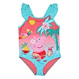 Peppa Pig Island Life Badeanzug, Mädchen, 98-116, Pale Turquoise, Offizielle Handelsware