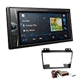 Pioneer DMH-G220BT 2-DIN Autoradio Mediacenter Bluetooth USB AUX passend für Ford Fiesta 2001-2005 schwarz