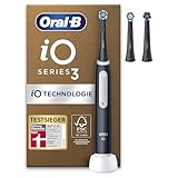 Oral-B iO Series 3 Plus Edition Elektrische Zahnbürste, Electric Toothbrush, PLUS 3 Aufsteckbürsten, 3 Putzmodi für Zahnpflege, Designed by Braun, TESTSIEGER Stiftung Warentest (12, 2024), Matt Black