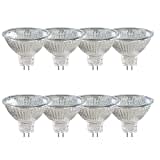 Caldarax 8 Stück MR16 GU5.3 20W 12V Halogenstrahler, Dimmbar 2700K Warmweiß, 210LM, Halogen Reflektor Glühbirne, Halogen Spot, GU5.3 Bi-Pin Base Strahler 36° Abstrahlungswinkel