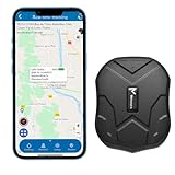 Winnes GPS Tracker Auto Ohne ABO APP Fahrrad GPS Tracker Wasserdicht Diebstahlschutz/Echtzeit Ortung/Geo Fence Alarms/Mehrere Alarmmodi 90 Tage Standby Starker Magnet Ortungsgerät