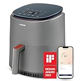 COSORI Lite Heißluftfritteuse 3.8L,7 Multifunktionen, MAX 230℃,WiFi verbunden,airfryer XL,Heißluftfrittesue klein,100+ PDF Rezepte,1500W Spülmaschinenfest, Grau