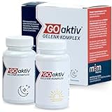 GOaktiv® Gelenk-Komplex - hoch dosierte Hyaluronsäure, Glucosamin & Chondroitin - in Deutschland produziert & laborgeprüft - 2 x 60 Kapseln - Einnahme: morgens & abends