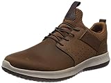 Skechers Herren Delson Axton Sneakers, Dark Brown Leather, 45 EU