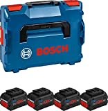 Bosch Professional 18V System Akku ProCORE Set: 4x GBA 18V 5.5Ah (inkl. L-BOXX-Einlage für Starter-Sets, in L-BOXX)