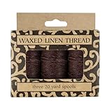 Lineco Waxed Linen Thread 3Pk Brown