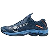 Mizuno Unisex Wave Lightning Z7 Handballschuhe, Darkdenim White Bluejasper, 43 EU