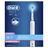 Oral-B PRO 1 900 Sensi UltraThin Wiederaufladbare Elektrische Zahnbürste, 1 Handstück, 2 Aufsteckbürsten, weiß