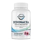 Natürliche Echinacea 500 mg | 240 hochkonzentrierte vegane Tabletten | Zur Bekämpfung von Erkältung und Grippe| Stärkt das Immunsystem | Von Aceso