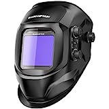 ARCCAPTAIN Schweißhelm Automatik, 100x93mm Schweißmaske mit Großes Sichtfeld, Real Colour Vollautomatik Schweisshelme mit Wahre Farbe Schweißerhelme Breiter Schatten 4/9-13 für MIG, TIG, ARC