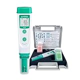 Apera Instruments PH20 pH-Meter, Messgerät im Taschenformat (±0,1 pH-Genauigkeit, 0 -14 pH-Messbereich, wasserfest, Temperaturanzeige) Set inkl. Kalibrierlösungen