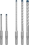 Bosch 5x EXPERT SDS plus-7X Hammerbohrer-Sets (für Weichgestein, Harter Stein, Ø 5-10 mm, Professional Zubehör Bohrhammer)