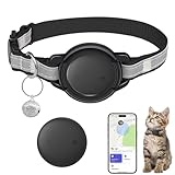 JIARUI Yuan Cat Tracker (1 Pack) GPS-Tracker für Katzen Keine monatliche Gebühr Funktioniert mit Apple Find My (nur iOS) GPS Ortungsgerät mit abbrechbarem Halsband für Katzen