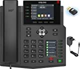 GEQUDIO IP Telefon GX5+ Set mit Netzteil & WLAN Stick - Fritzbox, Telekom kompatibel - Freisprechen & 2X Farbdisplays - Anleitung (PDF) für FritzBox, Sipgate, Telekom Digitalisierungsbox, Speedport