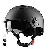 Westt Scooter Helm Fahrradhelm Skaterhelm für Herren und Damen E Scooter Helm E-Bike Helm Roller Helm mit getöntem Sonnenvisier für Jugendliche und Erwachsene