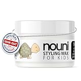 Haarwachs für Kinder und Kleinkinder | ohne Parabene, Silikone, Sulfate oder Farbstoffe | vegan | MADE IN GERMANY | Sensitives Hair Styling Wax für Mädchen und Jungen + Kokos-Duft | nouni | 50m