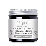 Niyok® 2-in-1 anti-transpirante Deocreme "Kokos ohne Parfum" (40ml) • Natürliches Deo ohne Aluminium • 24h Schutz vor Geruch & Schweiß • Deo Creme sensitiv • Kokosöl Deodorant