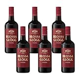 Blossa Vinglögg 0.75L x 6 (10% Vol.) | Nordischer Roter Glühwein | Der Beliebteste Glögg Schwedens mit Winterlich Aromen aus Kardamom und Nelke | 6 Pack