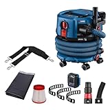 Bosch Professional 18V System Akku Staubsauger GAS 18V-12 MC (Staubschutz der Klasse M, HEPA-Filter, inkl. GCT 30-42, 3x flexibles Gummiband, verschiedene Zubehöre, ohne Akku/ Ladegerät)