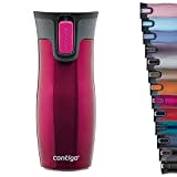 Contigo Thermobecher West Loop Autoseal, Edelstahl Isolierbecher, Reisebecher, Kaffebecher To Go, auslaufsicher, 100% dicht, hält bis zu 5h heiß/12h kalt, 470 ml, BPA frei, Raspberry