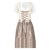 Trachtenmode Damen Outlet, Angebote Tages Blitzangebote Heute, Damen Dirndl 3 Teilig Frauen Oktoberfest Bier Mädchen Kleidung Top Rock Schürze DREI Langes Kleid Elegant