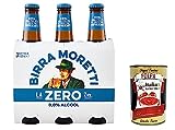 24x BIRRA MORETTI alkoholfrei Flaschen Bier 0% Alk. 0,33l Flasche+ Italian Gourmet polpa 400g