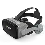 Virtual Reality VR Headse Universal für Android Smartphone 3,5-7 Zoll Bildschirm, Anti Blau Linse 3D Brille Helm, VR Brille für Galaxy für für Android