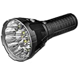 IMALENT MS18 LED Taschenlampe 100.000 Lumen, 18 Cree LED Extrem Hell, Aufladbar Leistungsstarker Torch 1350 Metern, OLED-Display, IP56 Wasserdicht 8 Lichtmodi für Camping Wandern Outdoor