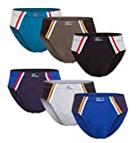 Good Deal Market 6er, 9er oder 12er Pack Herren Sportslip mit tollen Farbeinteilungen aus 100% gekämmter Baumwolle in Kombinationen, Größe 5-10 wählbar, 6er Pack, XXL